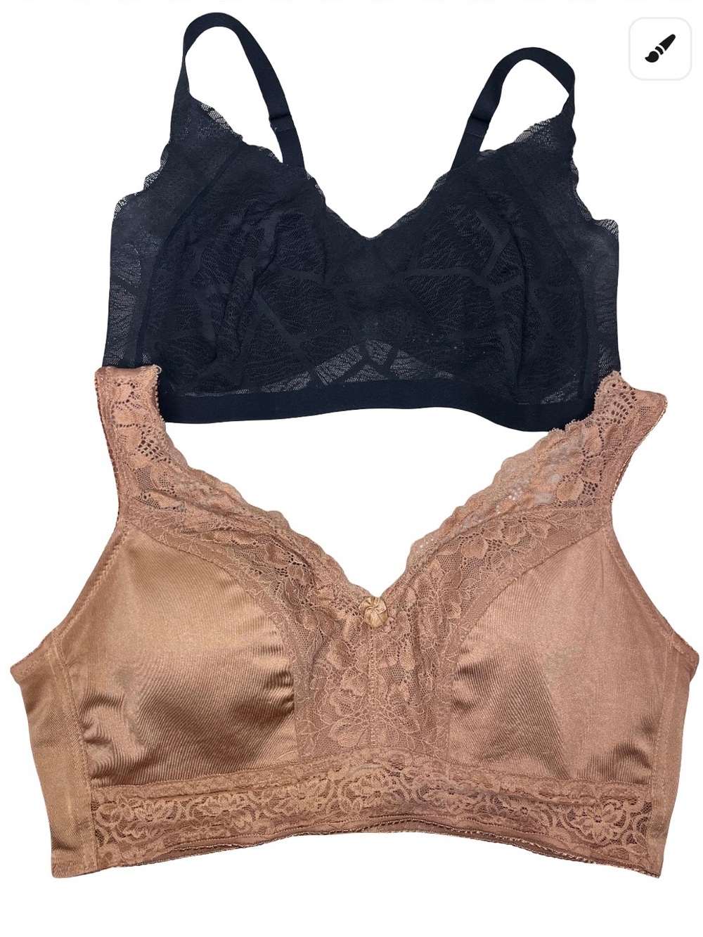 Rhonda Shear Lace & Sheer Bralette Set Sz L